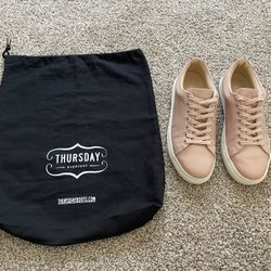 Pink leather sneakers from Thursday boot Company