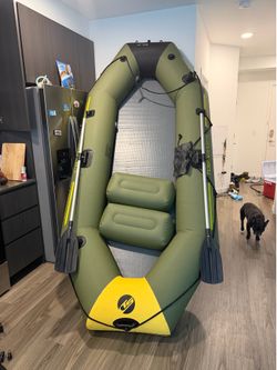 Tobin Sports Inflatable Raft Boat Set w/ Oars & Pump – Excellent Condition