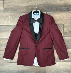 Perry Ellis Boy's 5 Piece Shirt Bow Tie Jacket Vest and Pants Suit Set Sz 12