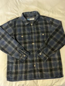 Old Navy blue and black plaid flannel shirt #oldnavy #plaid mens large $25
