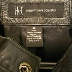 INC Men's Leather Jacket 