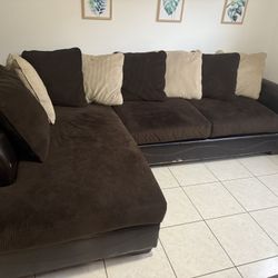 Brown Cloth Couch