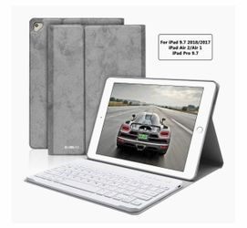 iPad Keyboard Case 9.7 for iPad 2018 6th Gen iPad 2017 5th Gen iPad Pro 9.7 iPad Air 2 Air 1 iPad Case with Detachable Bluetooth Keyboard