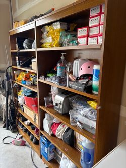FREE 2 Large Wooden Storage Bookshelf Unit