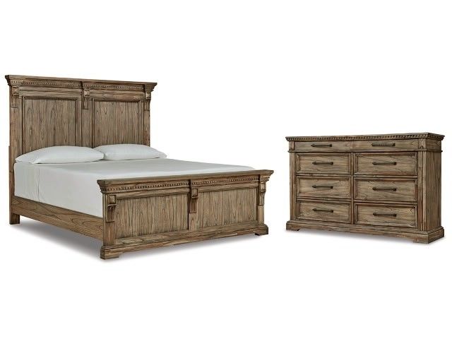 Brand new queen size Markenburg bedframe, dresser and mirror- flexible payment plans available 