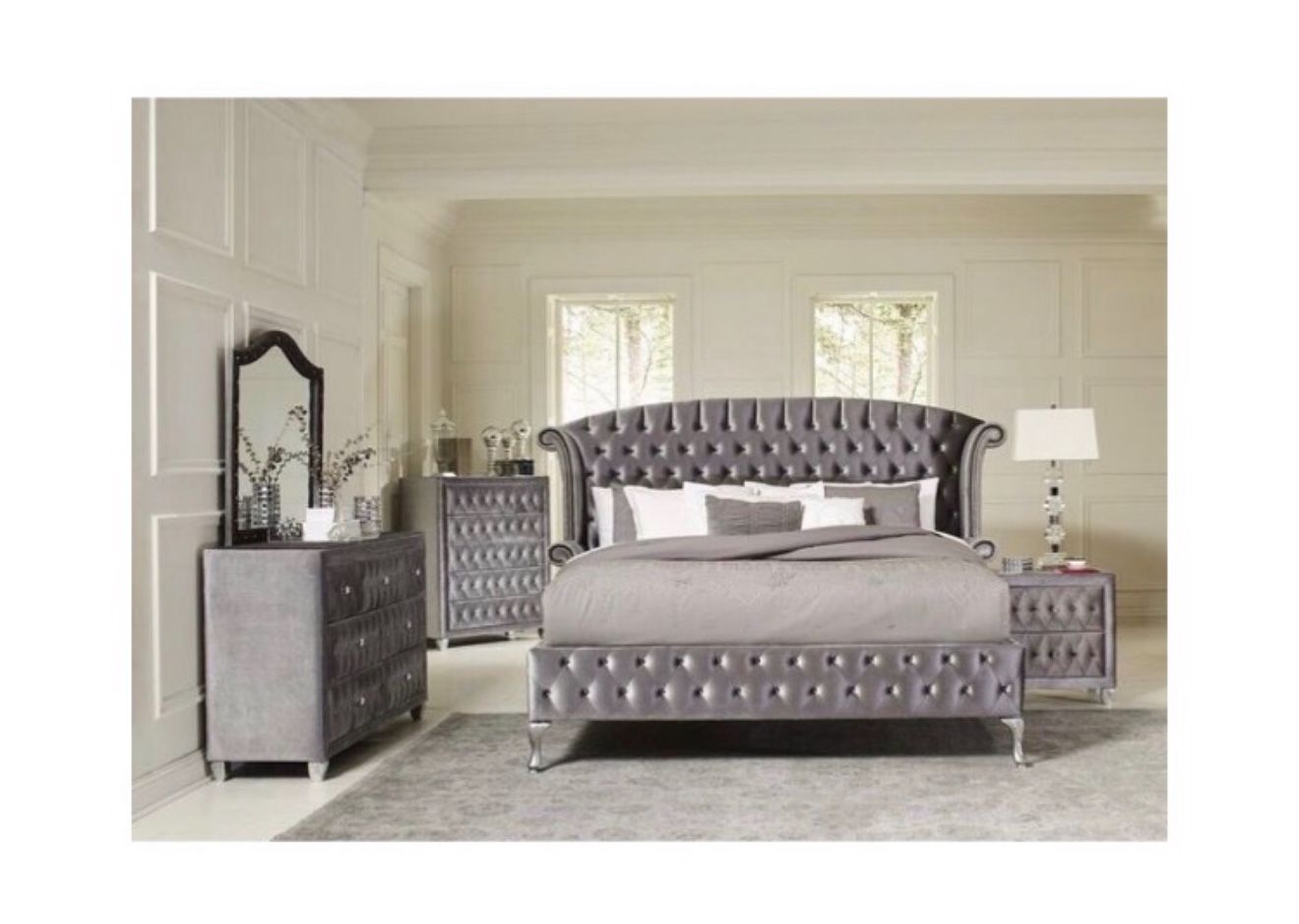 Velour Bedroom set king