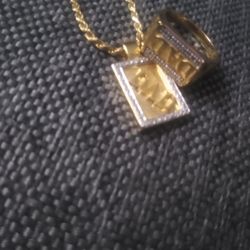 dad 18 karat gold Necklace and ring set