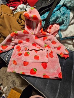 Strawberry oversized children's sleep blanket.