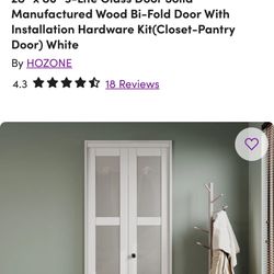 Wood Bifold Pantry Door