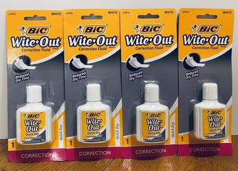 Bic Wite-Out Quick Dry Correction Fluid (Set of 4 Bottles)