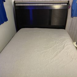 Queen Bed + Bed Frame 
