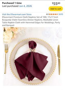 200 Burgundy Napkins