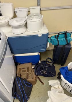 Free coolers, carry on luggage, little potty, bags