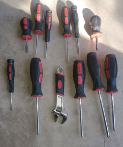 Screwdrivers and a wrench