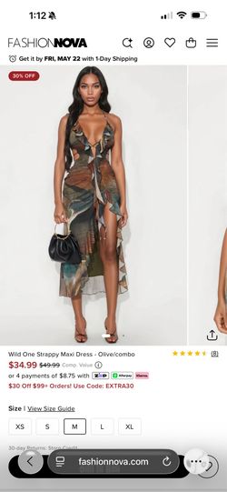 Fashion nova Wild one strappy maxi dress