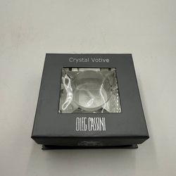 Oleg Cassini Crystal Votive Candle Holder Santa Fe Signed New In Box #125141