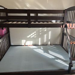 Brown Wooden Bunk bed 