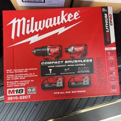 Milwaukee M18 Compact Brushless 2-Tool Combo Kit 3610-22CT
