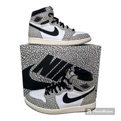 Preowned Nike Air Jordan 1 Retro High OG Shoes "Elephant Print" DZ5485-052  Men's Size 12