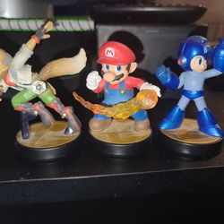Amiibos - Mario, Megaman, Fox