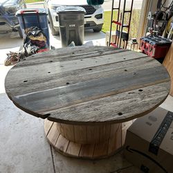 Giant Spool Table. 