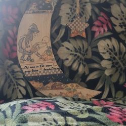 Large Handpainted Halloween Moon Sign