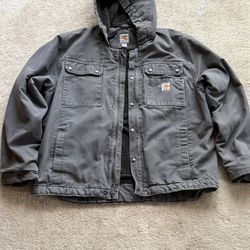 Carhartt Work Jacket Color Gray Size L 