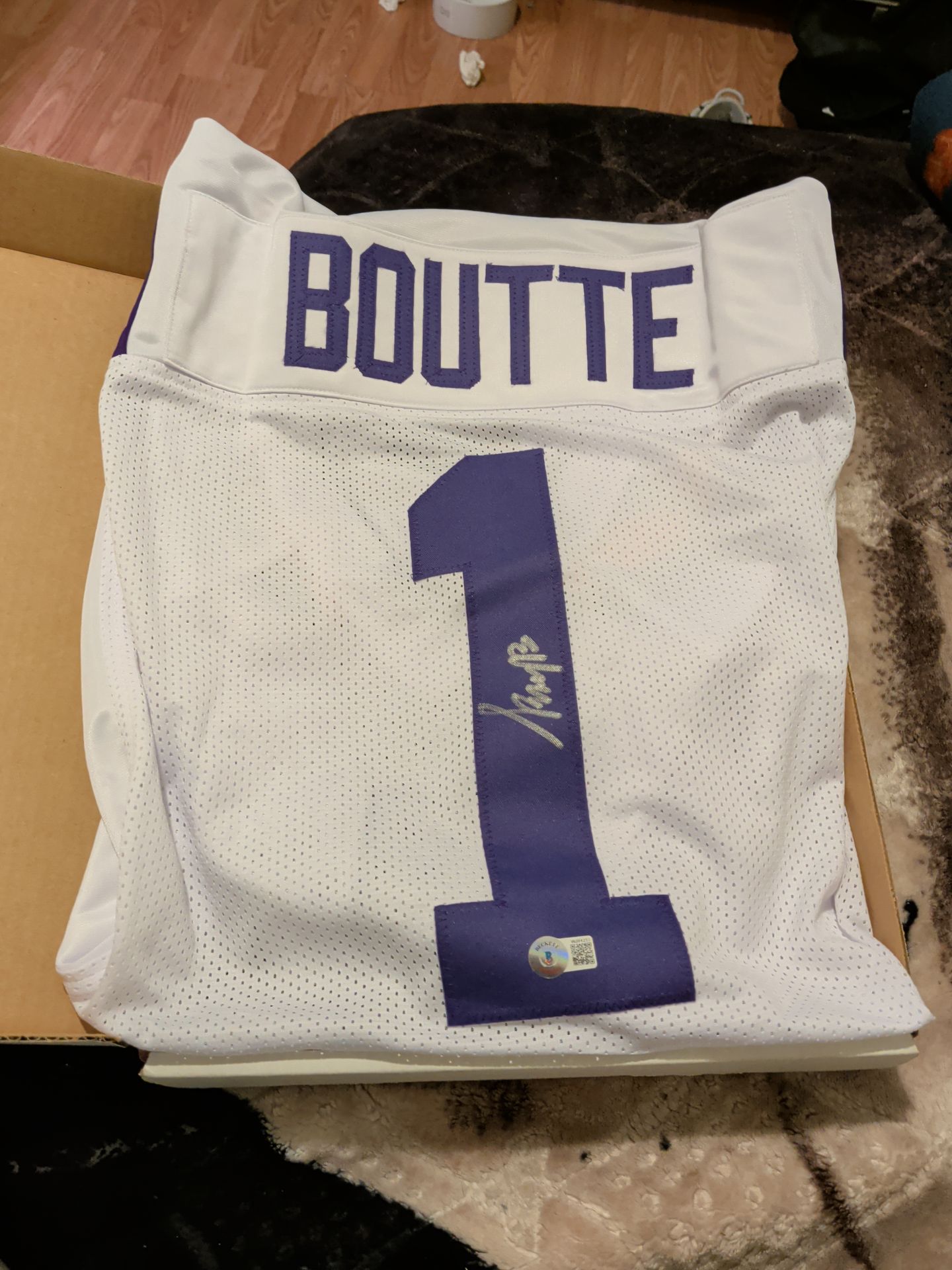 Kayshon Boutte signed LSU jersey Beckett certified