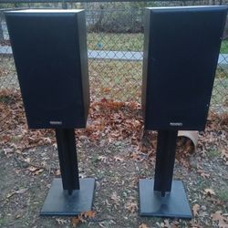 PARADIGM PHANTOM WIRED SPEAKERS WITH STANDS $400 FINAL PRICE SEE 👀 ALL PICTURES 