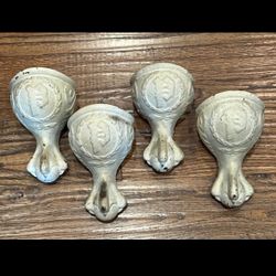 Large Antique White Cast-Iron Clawfoot Tub Feet – Set of 4 – Ball & Claw Design