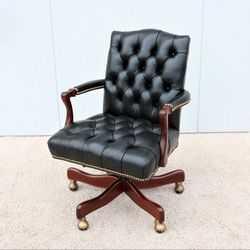 Cabot wrenn leather office chair sale