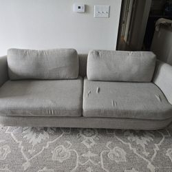 Three-seater furniture, fabric, good condition, used 