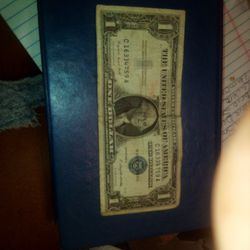 1957 A Silver Certificate Blue Seal $1