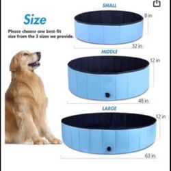 Foldable dog pool portable pet bath tub