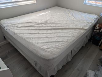 Queen mattress, box spring and a bedframe