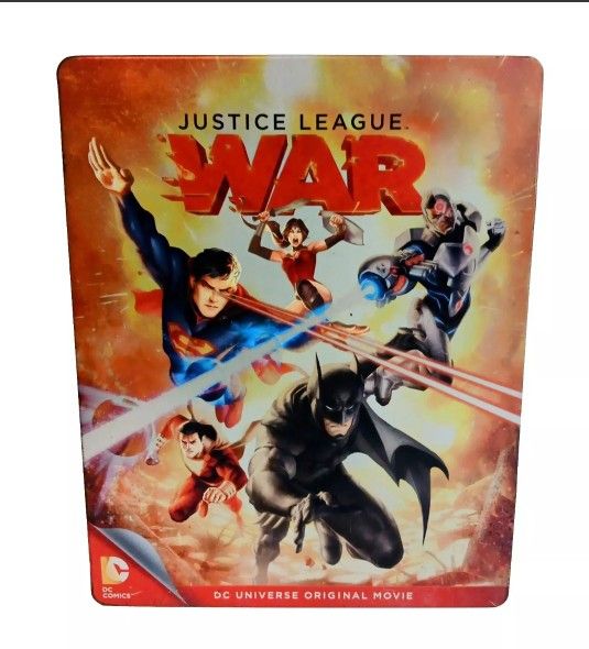 Justice League War L.E. Blu-Ray + DVD  Steelbook DC  2014 No Scratches On Discs