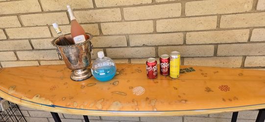 Vtg Surfboard Table 19060s-1970s Bar table