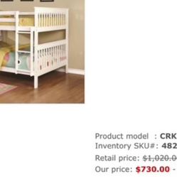 Full Size Bunkbed.  With Both Full Size Mattresses 