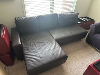 Brown Leather Couch