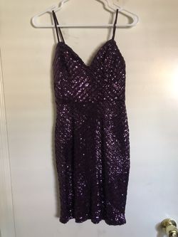 Purple Sequin Party Dress Size Small