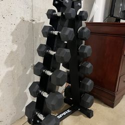 Inspire dumbbell discount set with rack