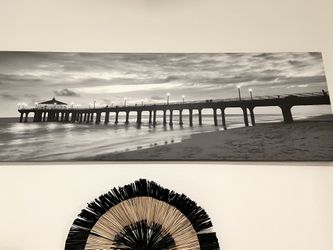 Beach pier canvas, print