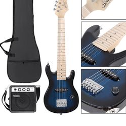 30 inch Kids Electric Guitar with 5w Amp, Gig Bag, Strap, Cable, Strings and Picks Guitar Combo 