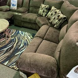 Brand New 💥  Continuing Discount/  Brown Recliner Sectional Couch 