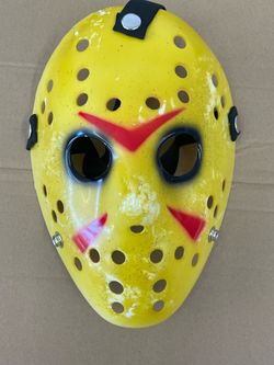 Yellow Slasher Hockey Mask