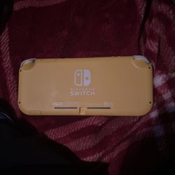 Nitendo Switch Lite With Super Smash Bros And Case.