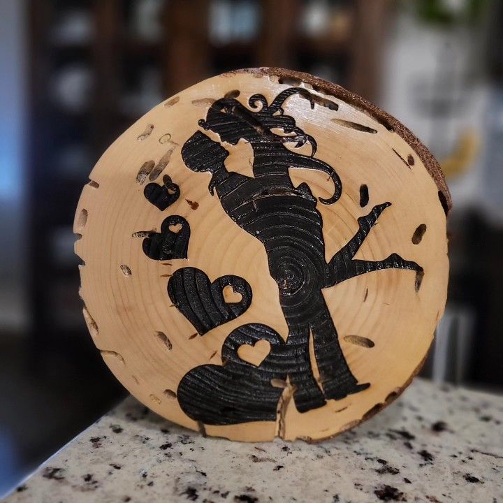 Valentines couple Love On Repurposed Colorado Springs Pine 