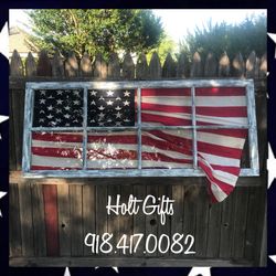 Vintage Window Flag Decor