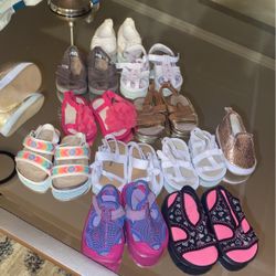 Size 1,2 Babygirl Shoes $5 A Set