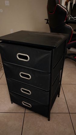 4-Drawer Black Fabric Dresser Storage Organizer - $30